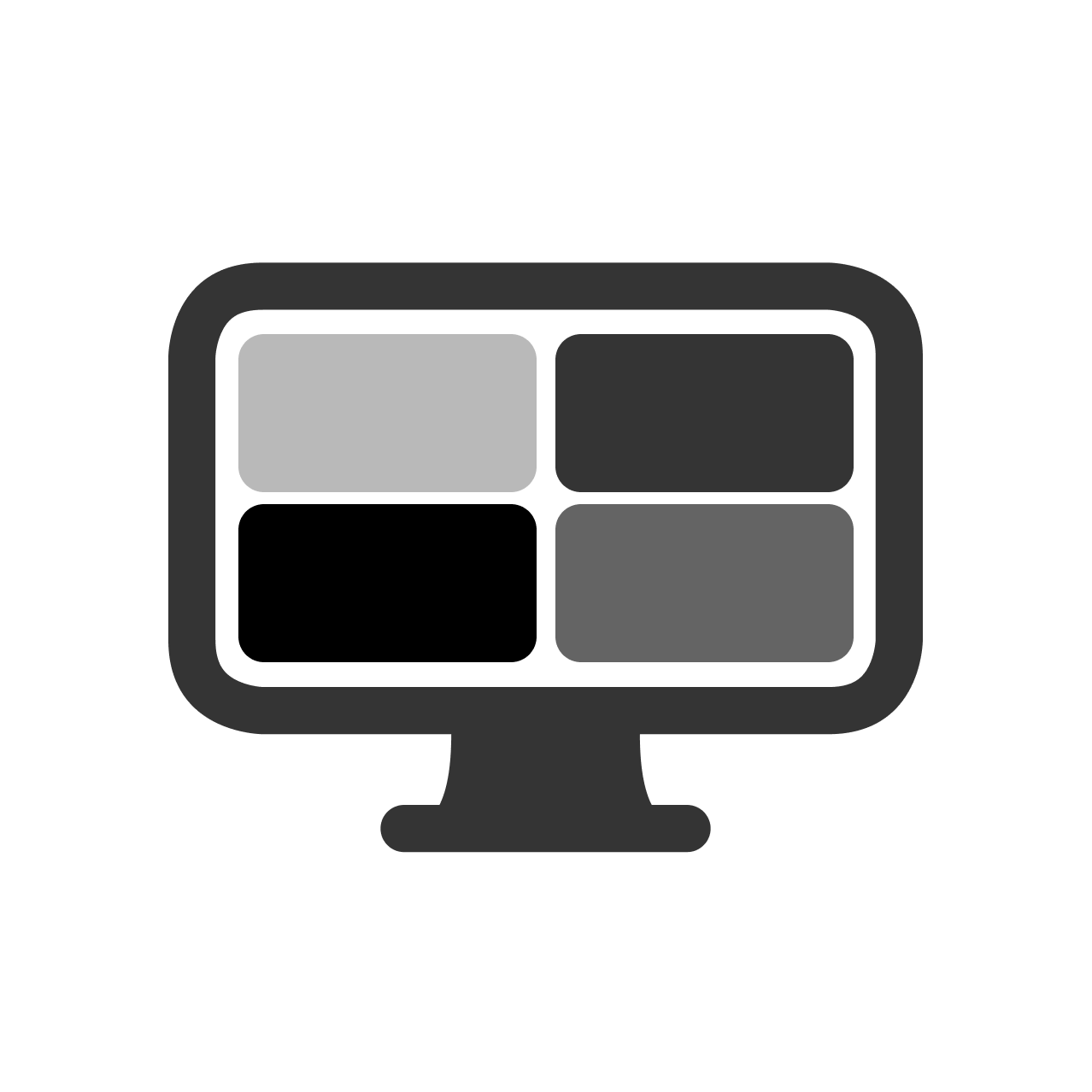 A monitor with multiple windows